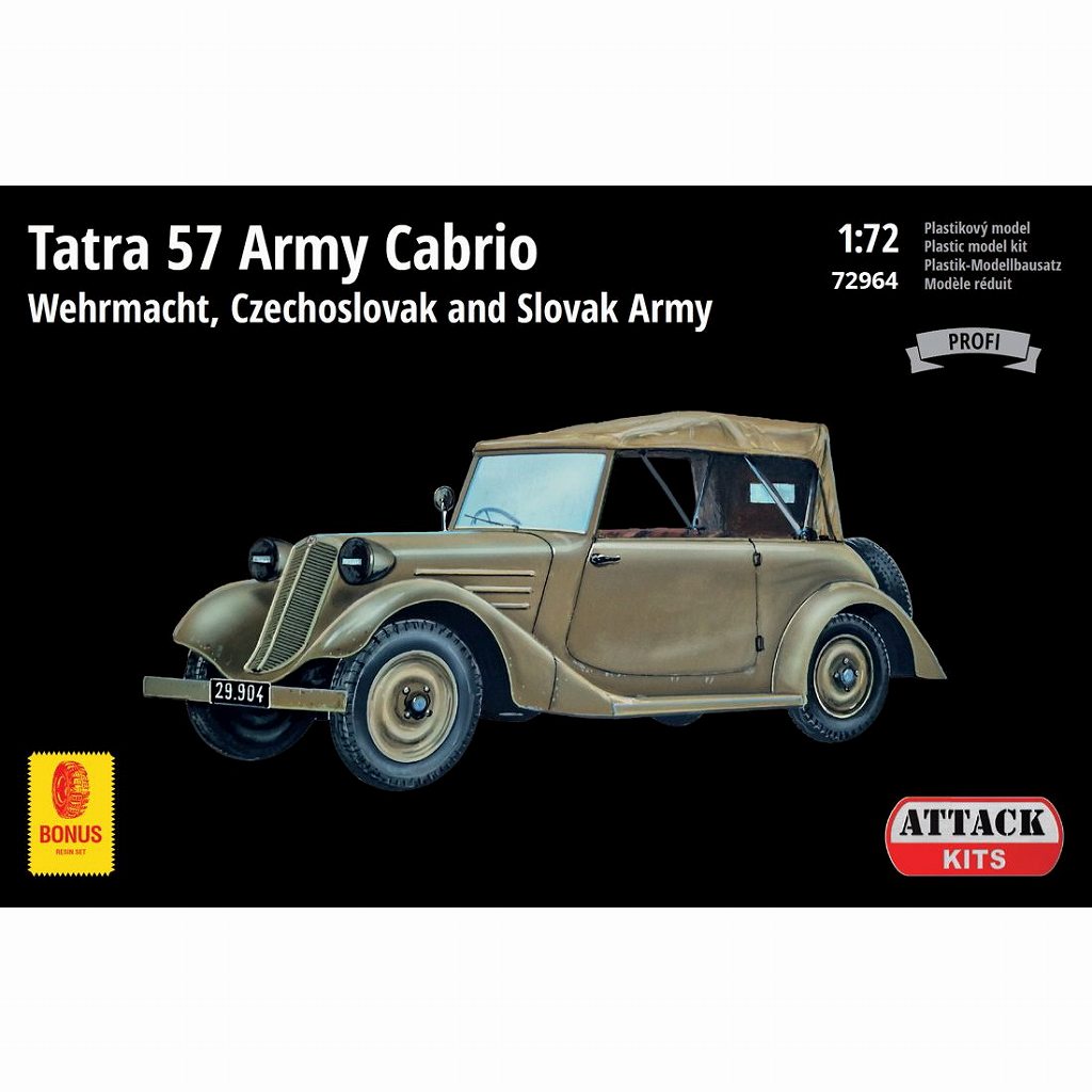 【新製品】72964 1/72 タトラ 57 カブリオ 徴用車