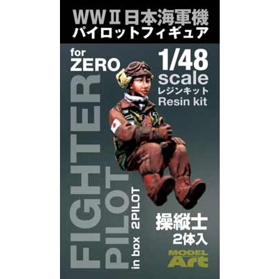 【新製品】WW2日本海軍機パイロット フィギュア 1/48スケール　レジンキット 操縦士2体セット