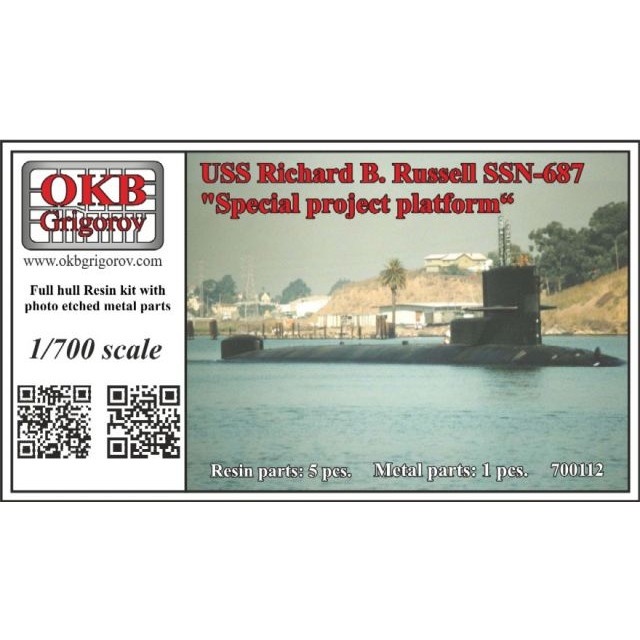 【新製品】700112 スタージョン級原子力潜水艦 SSN-687 リチャード・B・ラッセル 改装後 Richard B. Russell