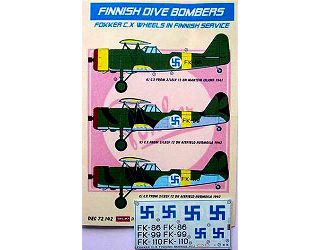 【新製品】[2009057914207] DEC72142)フォッカー C.X フィンランド空軍 陸上型
