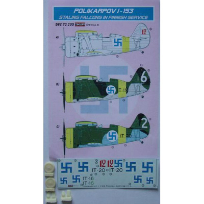 【新製品】[2009057920505] DEC72205)ポリカルポフ I-153 フィンランド軍 スターリンファルコン