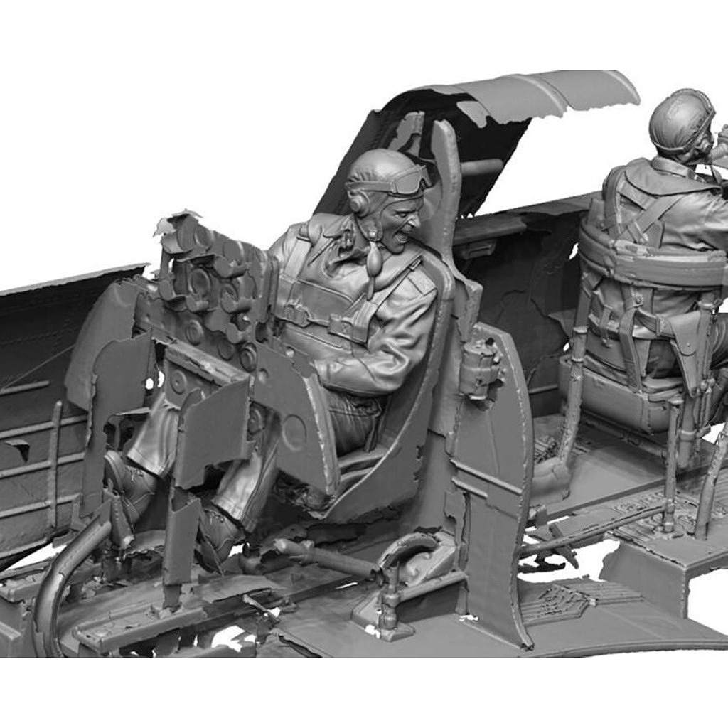 【新製品】LF0152 WWII アメリカ海軍パイロット 2 交戦中 (頭部2種) フィギュア1体