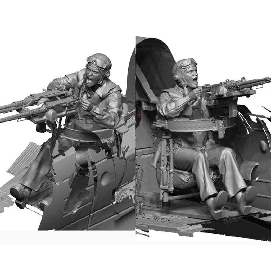 【新製品】LF0153 WWII アメリカ海軍後部銃手 2 交戦中 (頭部2種) フィギュア1体