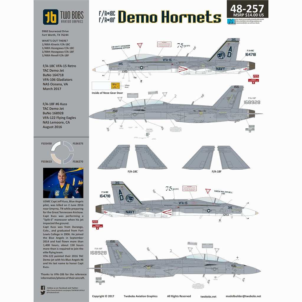 【新製品】48257)F/A-18C/F デモホーネット