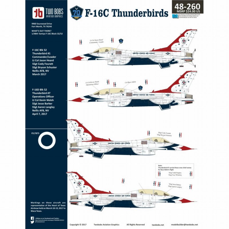 【新製品】48260 F-16C ファイティングファルコン サンダーバーズ