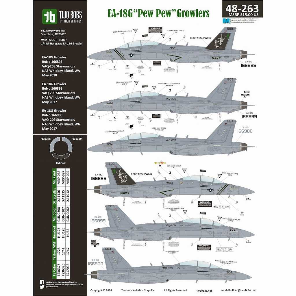 【新製品】48263 EA-18G Pew Pew Growlers