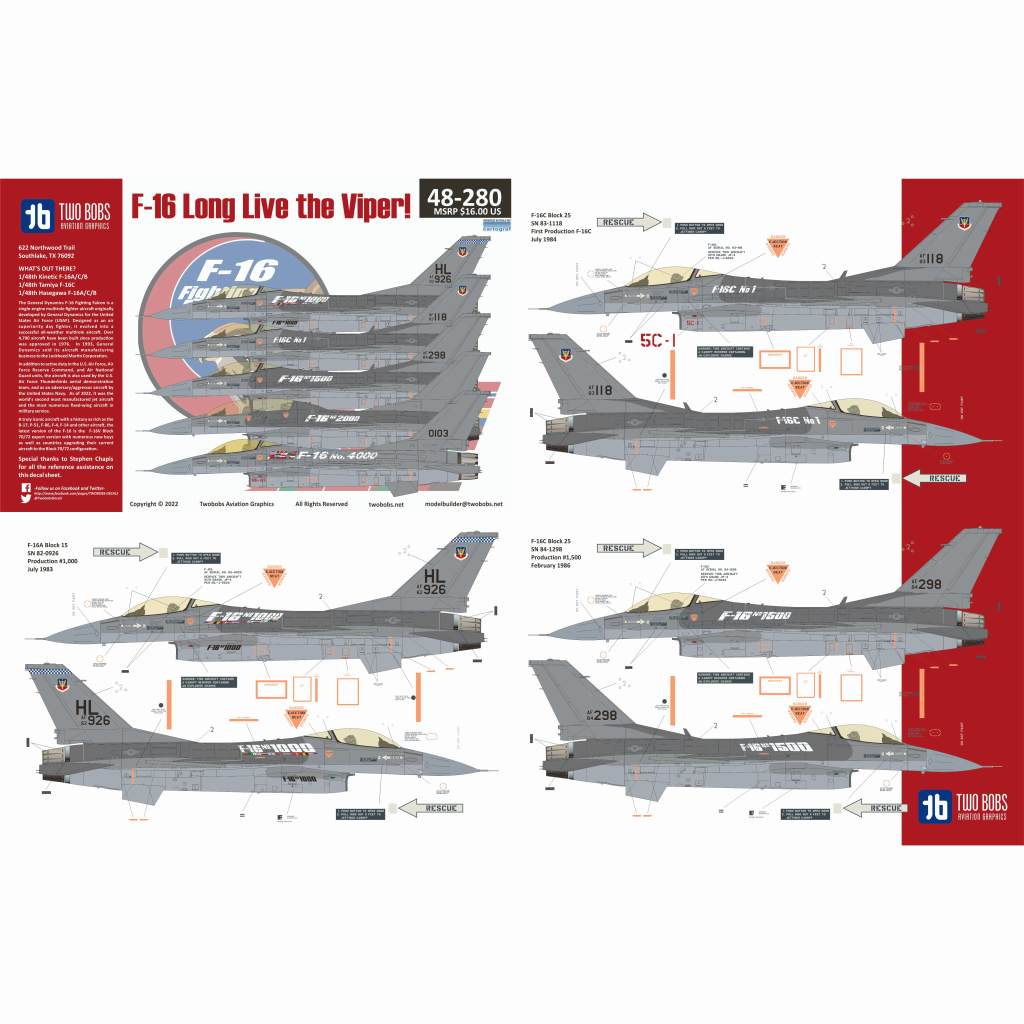 【新製品】48279 F-16A/C ロングリブヴァイパー