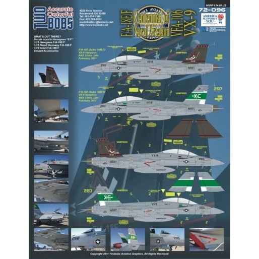 【新製品】[2009627209603] 72096)F/A-18E/F スーパーホーネット VFA-106/VX-9 アメリカ海軍 100周年記念塗装