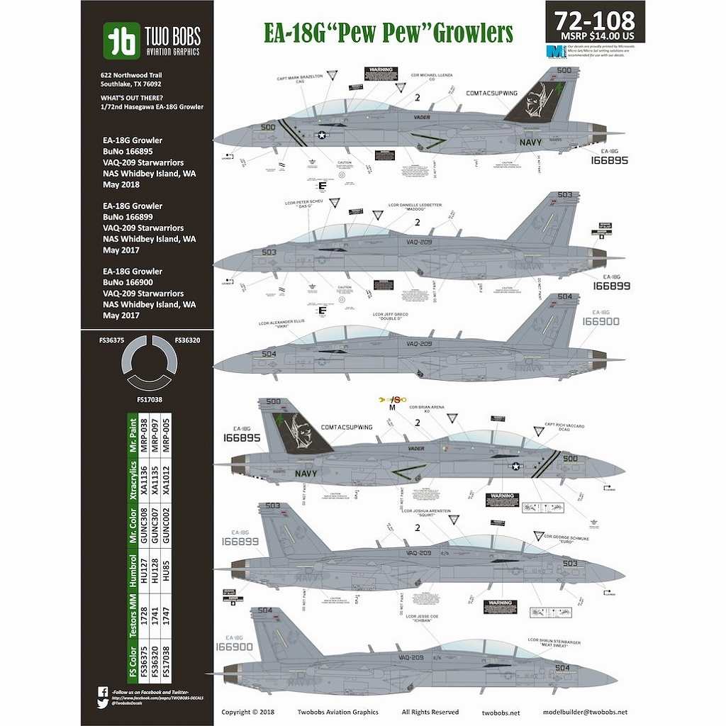 【新製品】72108 EA-18G Pew Pew Growlers