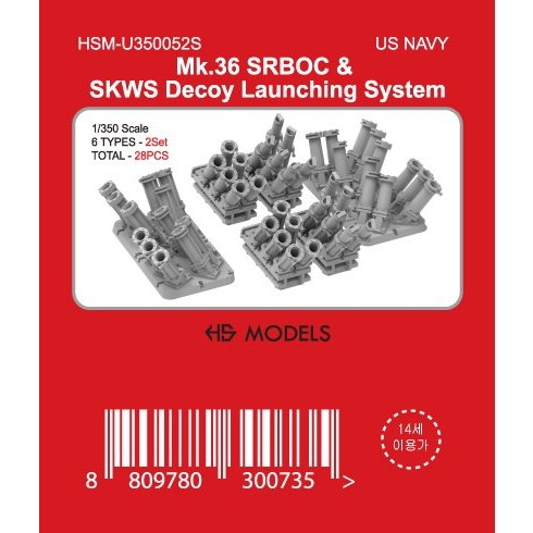 【再入荷】HMS-U350052S 1/350 Mk 36 SRBOC チャフ&フレア発射装置