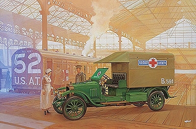 【新製品】717)WWI 英 ボクスホール タイプD 救護車