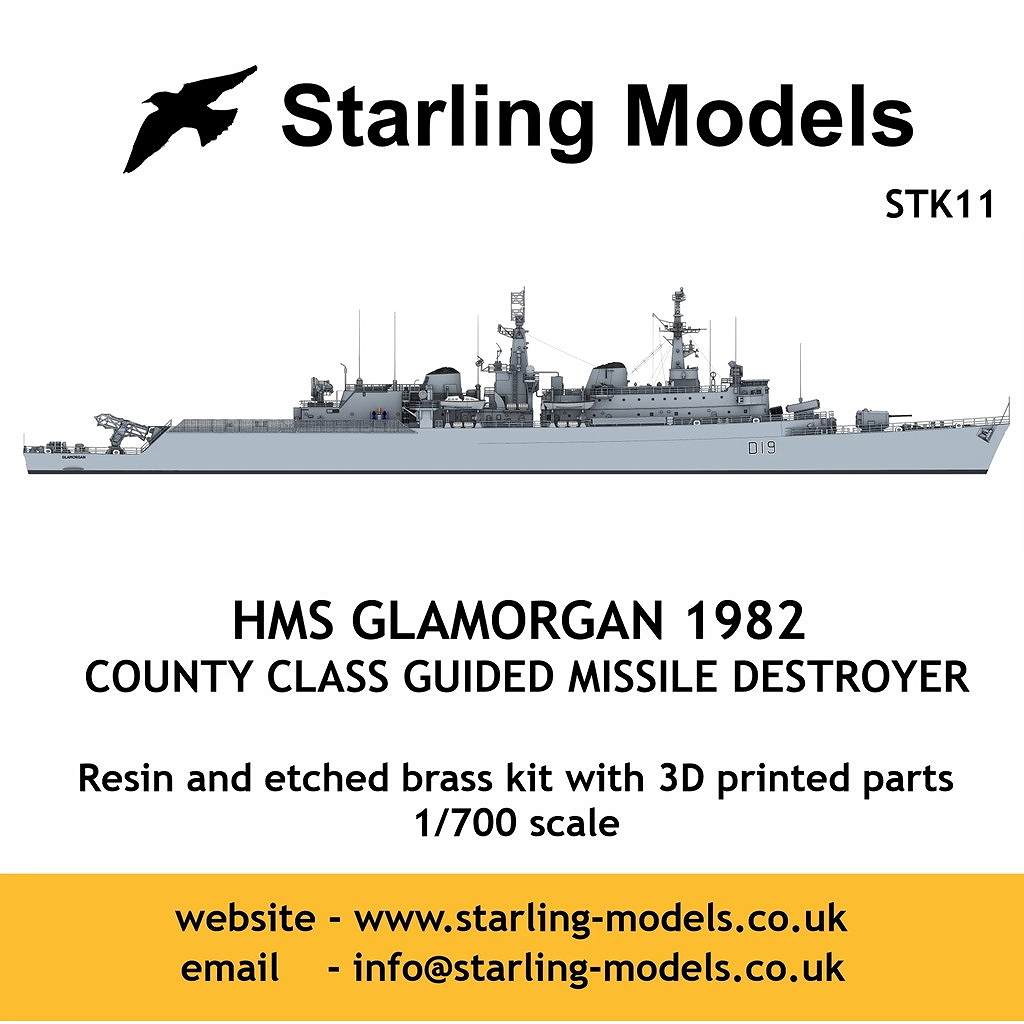 【新製品】STK11 英海軍 カウンティ級駆逐艦バッチ2 D19 グラモーガン Glamorgan 1982