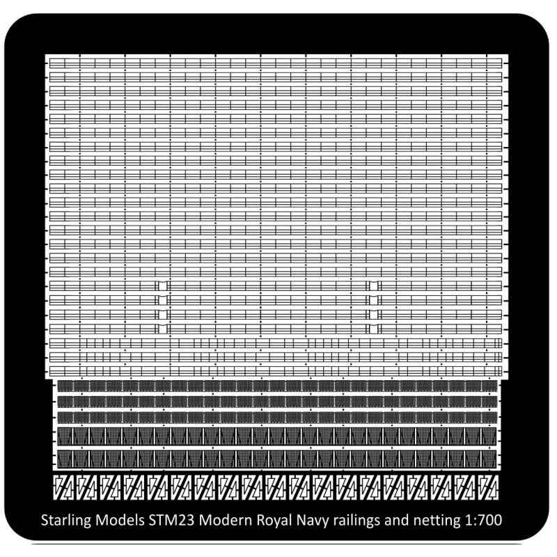 【新製品】STM23)現用 英海軍 艦艇用 手摺り&ネット