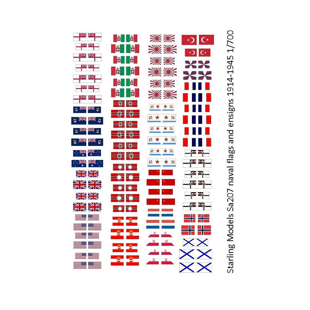 【新製品】Sa207 各国軍艦旗 1914-1945