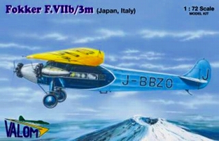 【新製品】[2010367207101] 72071)フォッカーF.VIIb/3m 日本航空輸送/アラ リットリア航空