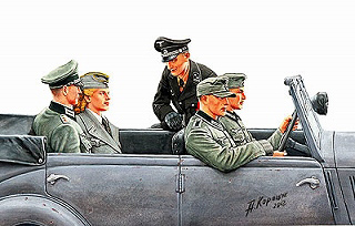 【新製品】[2010463507006] 3570)独 乗用車乗員6体 将校+女性兵士+ドライバー