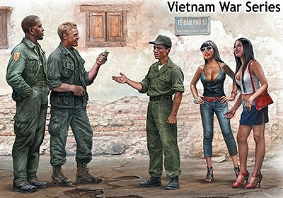 【新製品】35185)米 ベトナム戦争サイゴン 米兵2体+南ベトナム兵+女性2体