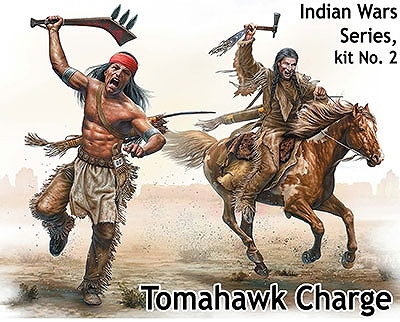 【新製品】35192)インディアン戦争 トマホーク突撃 米先住民兵士2体+馬