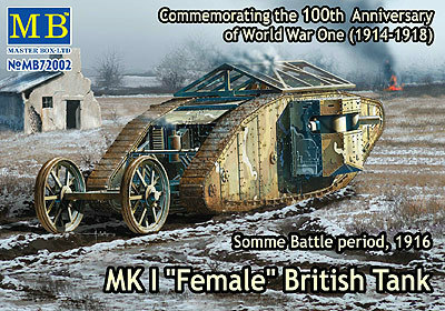 【新製品】[2010467200200] 72002)英 マークI型菱形戦車 雌型(機銃搭載)1915年