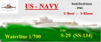 【新製品】[2010657103809] US-038)米海軍 S-1級潜水艦 S-29(SS-134)