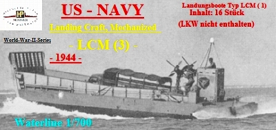 【新製品】[2010657106305] US-063)機動揚陸艇 LCM(3) 1944