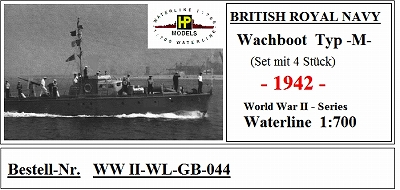 【新製品】[2010657404401] GB-044)監視艇 タイプM 1942