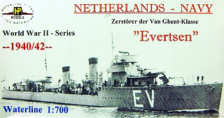 【新製品】[2010657804607] NL-046)オランダ海軍 ヴァン・ガレン級駆逐艦 エヴェルトセン Evertsen 1940/42