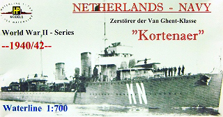 【新製品】[2010657804706] NL-047)オランダ海軍 ヴァン･ガレン級駆逐艦 コルテノール Kortenaer 1940/42
