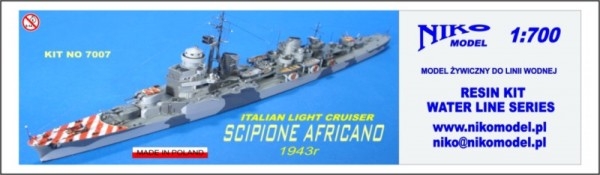 【再入荷】7007 カピターニ・ロマーニ級軽巡洋艦 スキピオーネ・アフリカーノ Scipione Africano 1943