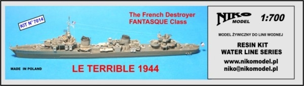 【再入荷】7014 ル・ファンタスク級大型駆逐艦 ル・テリブル Le Tribble 1944