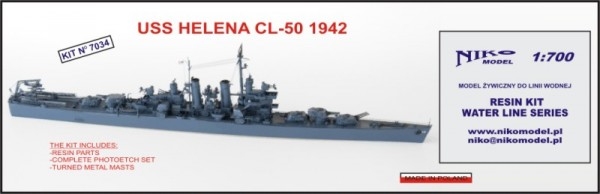 【再入荷】7034 ブルックリン級軽巡洋艦 CL-50 ヘレナ Helena 1942