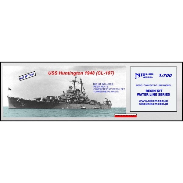 【再入荷】7047 ファーゴ級軽巡洋艦 CL-107 ハンチントン 1948
