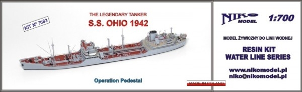 【新製品】[2010667008309] 7083)タンカー S.S. オハイオ Ohio 1942 ペデステル作戦