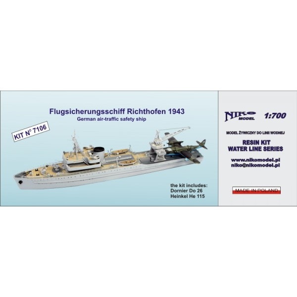 【新製品】7106 独海軍 水上機母艦 リヒトホーフェン Richthofen 1943