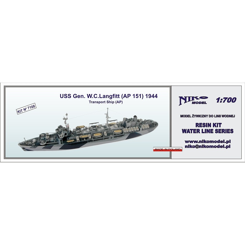 【再入荷】7108 米海軍 兵員輸送艦 AP-151 ジェネラル W・C・ラングフィット General W.C.Langfitt AP-151 1944