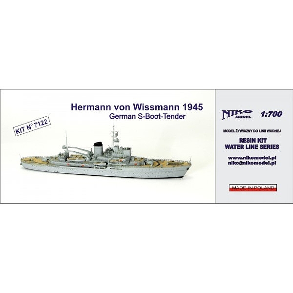 【新製品】7122 独海軍 Sボート母艦 ヘルマン・フォン・ヴィスマン Hermann Von Wissmann 1945