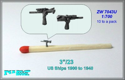 【新製品】ZW7043U)米海軍 23口径3インチ砲