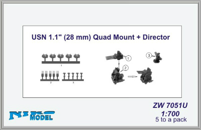 【新製品】ZW7051U)米海軍 1.1インチ28mm四連装機銃