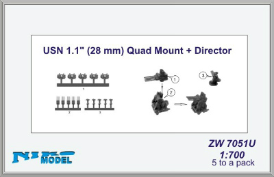 【新製品】ZW7051U)米海軍 1.1インチ28mm四連装機銃