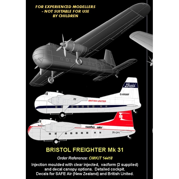 【新製品】OMKIT14418)ブリストル フレイター Mk.31 SAFE AIR/BRITISH UNITED