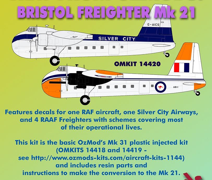 【新製品】OMKIT14420)ブリストル フレイター Mk21 RAF/RAAF