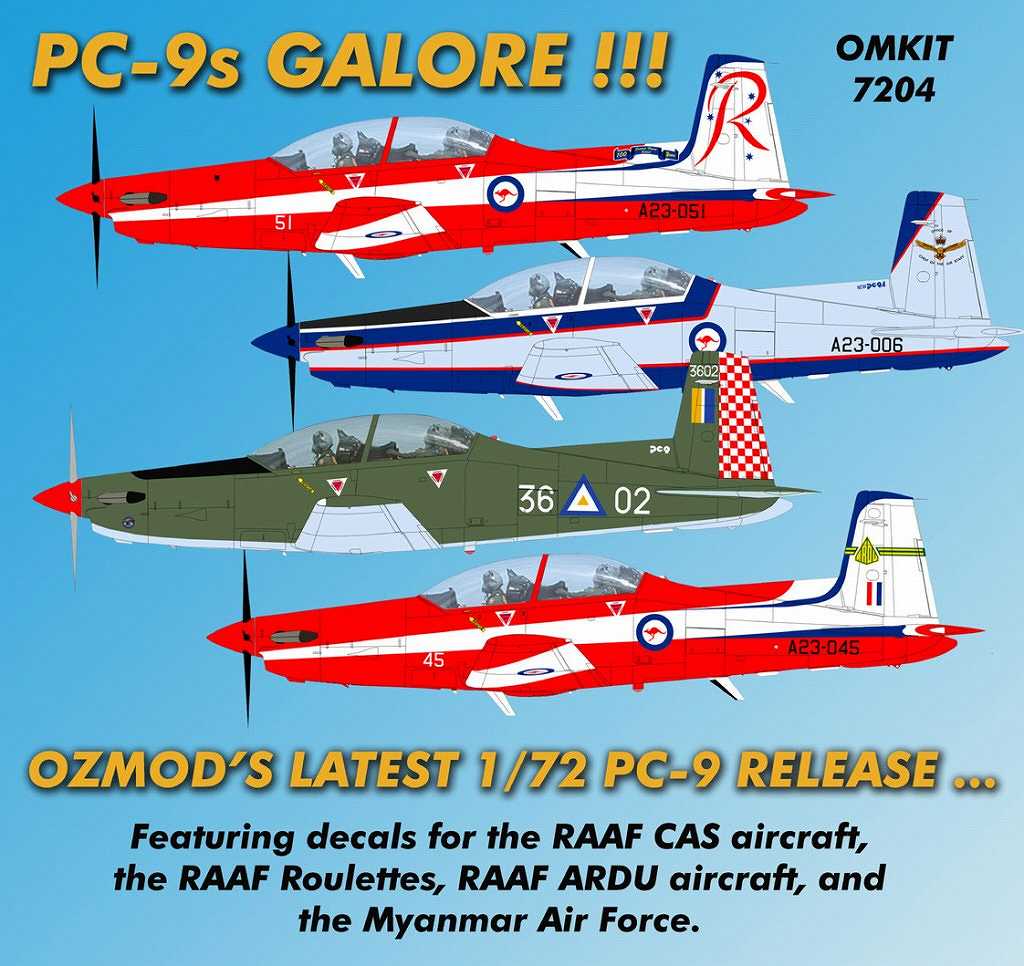 【新製品】OMKIT7204)ピラタス PC-9 オーストラリア/ミャンマー