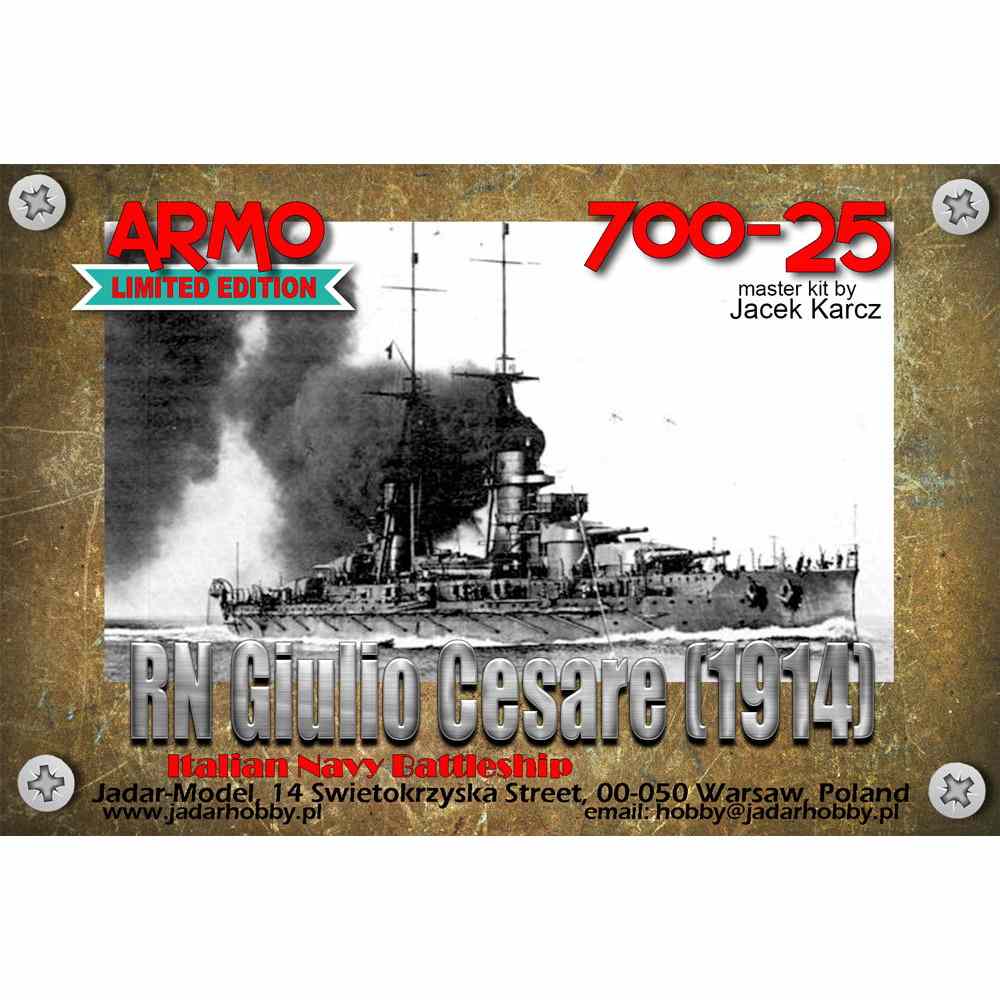【新製品】700-25 伊海軍 コンテ・ディ・カブール級戦艦 ジュリオ・チェザーレ Giulio Cesare 1914