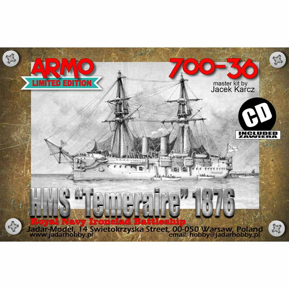 【新製品】700-36 英海軍 装甲艦 テメレーア Temeraire 1876