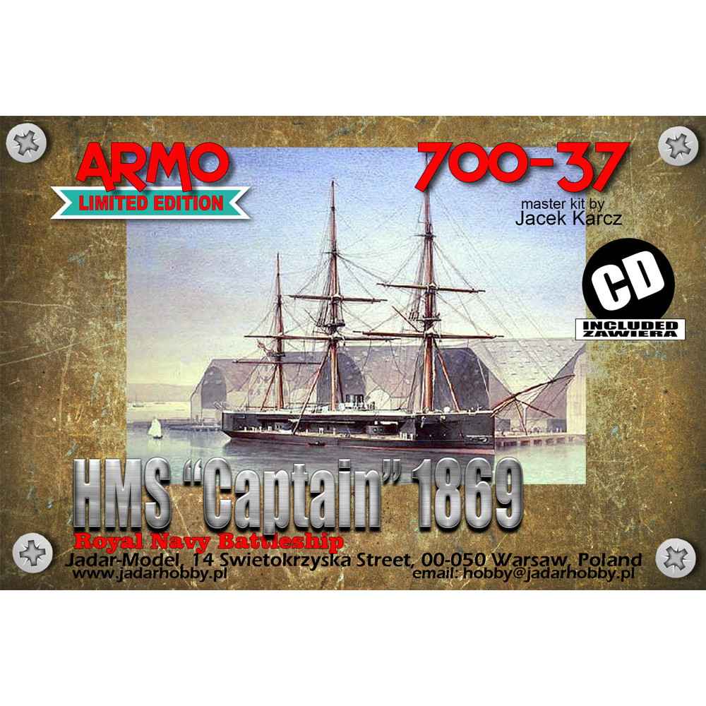 【新製品】700-37 英海軍 装甲艦 キャプテン Captain 1869