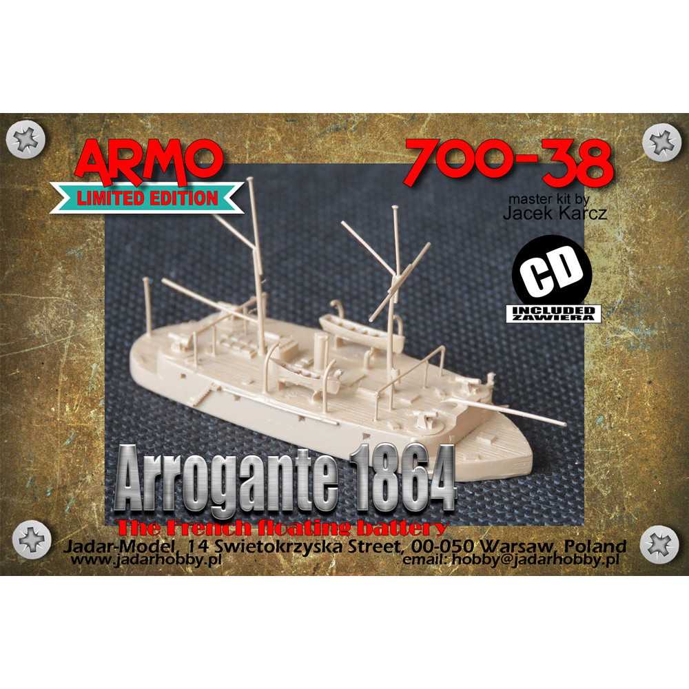 【新製品】700-38 仏海軍 浮き砲台 アロガンテ Arrogante 1864