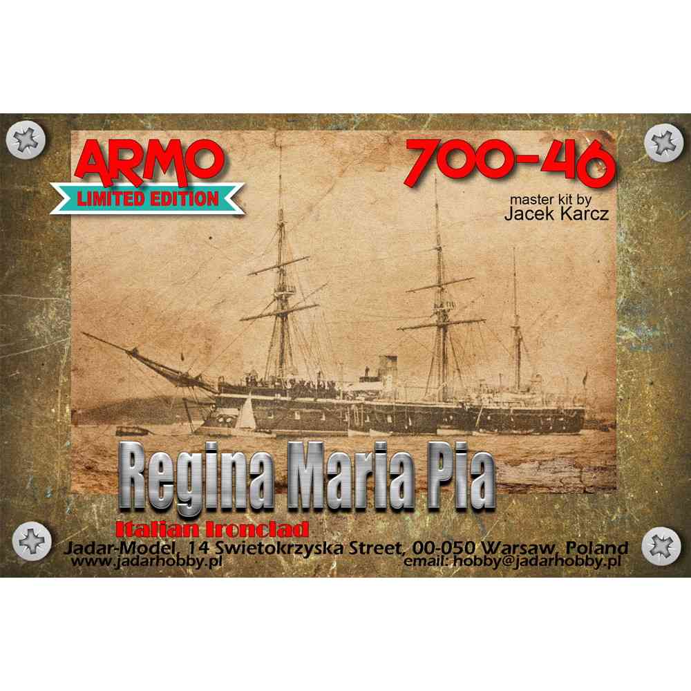 【新製品】700-46 伊海軍 レジーナ・マリーア・ピア級装甲艦 レジーナ・マリーア・ピア Regina Maria Pia 1864