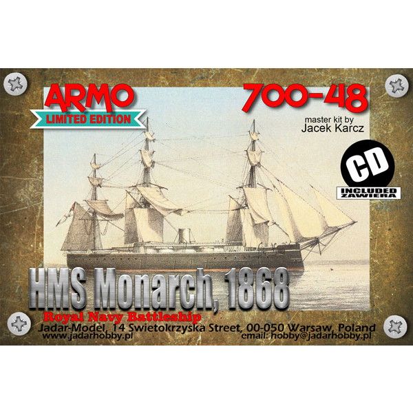 【新製品】700-48 英海軍 装甲艦 モナーク Monarch 1868