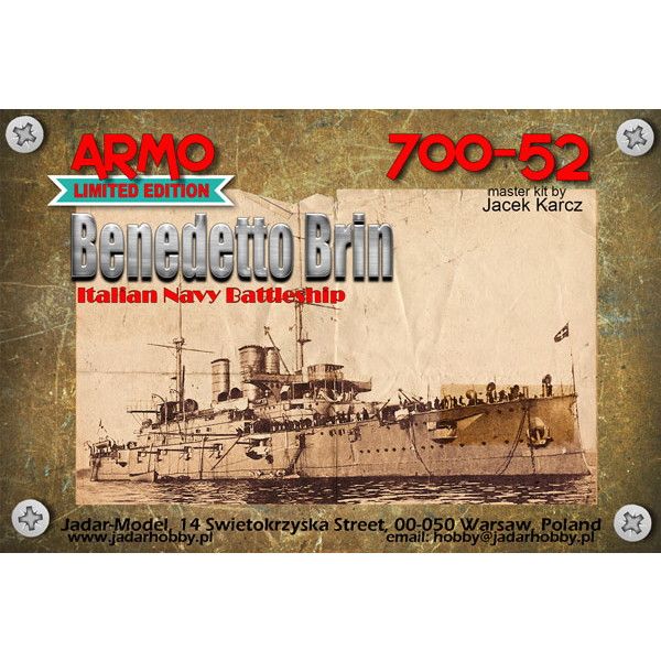 【新製品】700-52 伊海軍 レジーナ・マルゲリータ級戦艦 ベネデット・ブリン Benedetto Brin