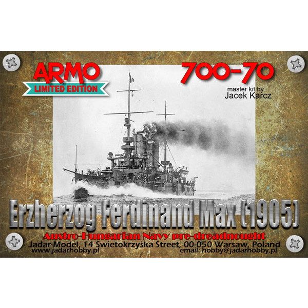 【新製品】700-70 オーストリア・ハンガリー海軍 戦艦 エルツェルゾーグ・フェルディナンド・マックス Erzherzog Ferdinand Max 1905